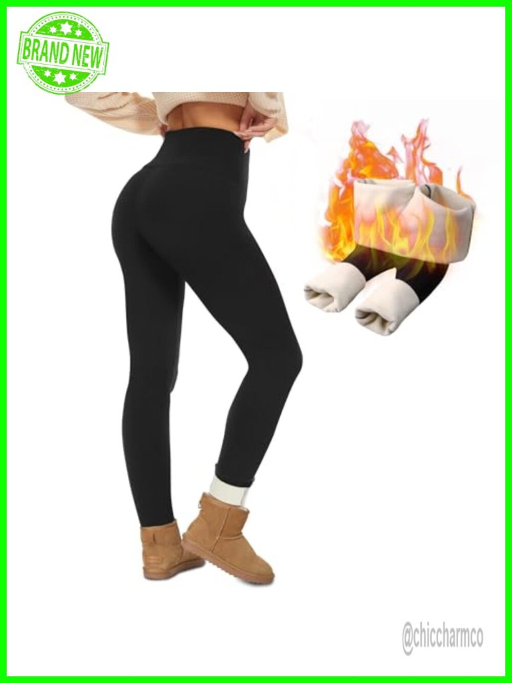 Fleece Lined Thermal Leggings Women Winter Warm High Waist